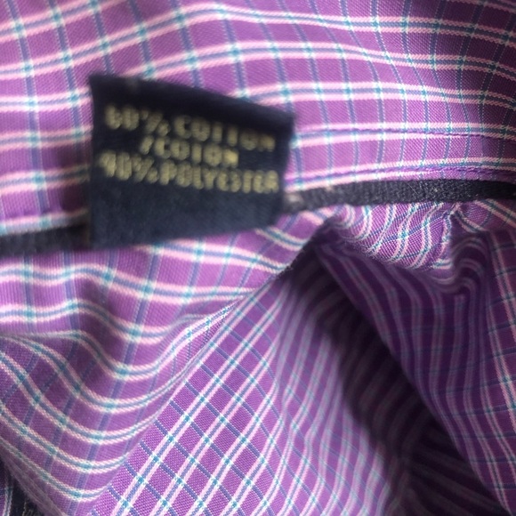 U.S. Polo Assn. Wrinkle Resistant Purple Dress Shirt Long Sleeve 17.5 - Picture 8 of 8